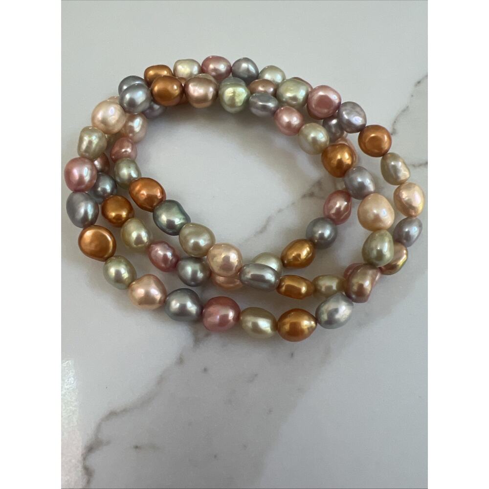 Honora Collection Freshwater Pearl Bracelets Multicolor Set Of 3 Bracelets